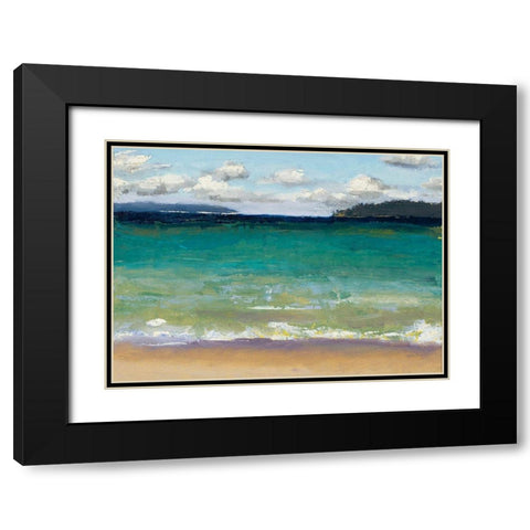 Caribbean Beaches Black Modern Wood Framed Art Print with Double Matting by Green, Jenny