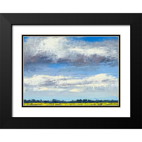 Cloud Coverage Black Modern Wood Framed Art Print with Double Matting by Green, Jenny