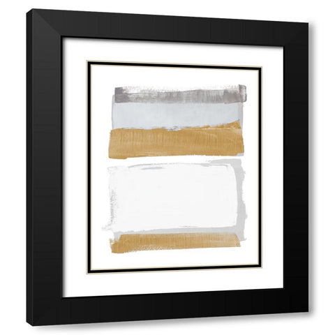 World of Golden Gray Black Modern Wood Framed Art Print with Double Matting by Loreth, Lanie