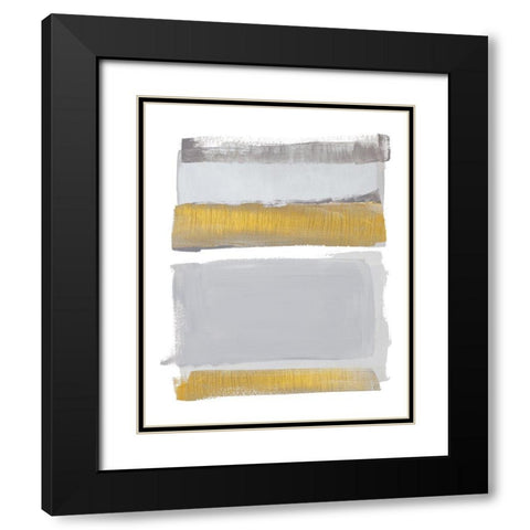 World of Golden Gray Black Modern Wood Framed Art Print with Double Matting by Loreth, Lanie