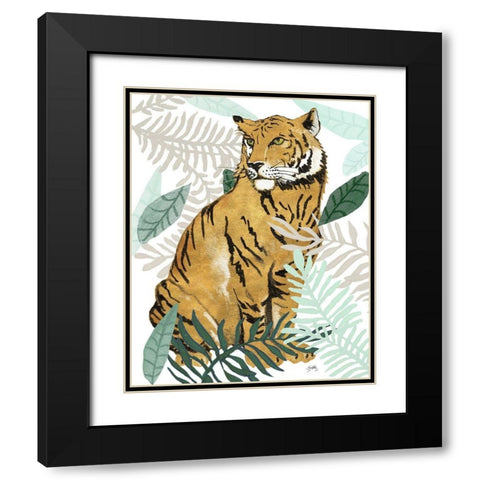 Jungle Tiger II Black Modern Wood Framed Art Print with Double Matting by Medley, Elizabeth