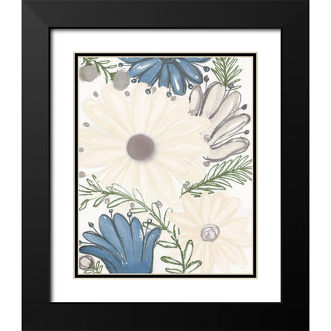 Hidden Floral I Black Modern Wood Framed Art Print with Double Matting by Medley, Elizabeth