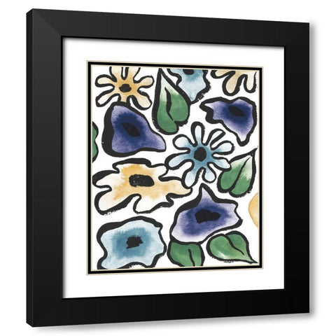 Lavender Flower Burst II Black Modern Wood Framed Art Print with Double Matting by Medley, Elizabeth