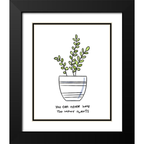 Plant Lady I Black Modern Wood Framed Art Print with Double Matting by Quach, Anna