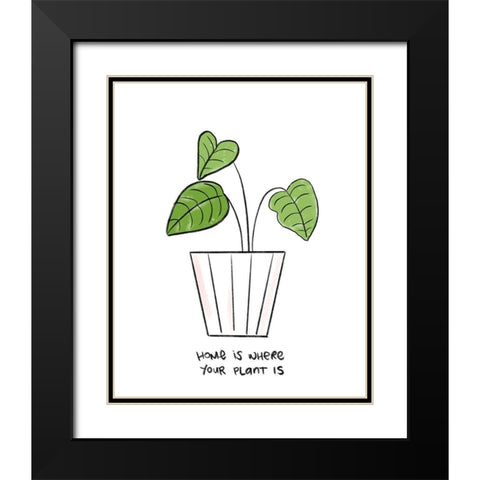 Plant Lady II Black Modern Wood Framed Art Print with Double Matting by Quach, Anna