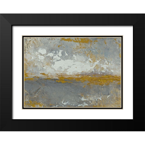 Like The Sea Does Abstract Black Modern Wood Framed Art Print with Double Matting by Loreth, Lanie
