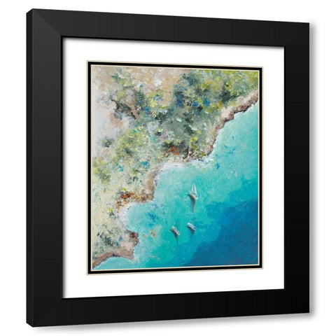 Playa Escondida from Above Black Modern Wood Framed Art Print with Double Matting by Pinto, Patricia