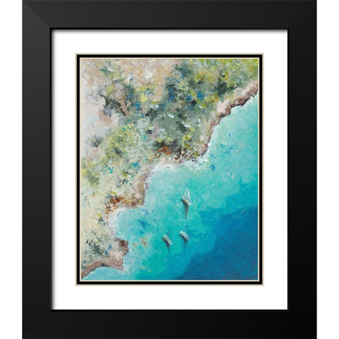 Playa Escondida from Above Black Modern Wood Framed Art Print with Double Matting by Pinto, Patricia