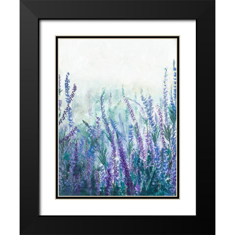 Lavender Garden I Black Modern Wood Framed Art Print with Double Matting by Pinto, Patricia