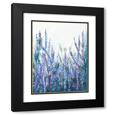 Lavender Garden II Black Modern Wood Framed Art Print with Double Matting by Pinto, Patricia