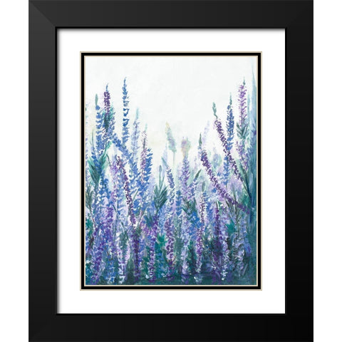 Lavender Garden II Black Modern Wood Framed Art Print with Double Matting by Pinto, Patricia
