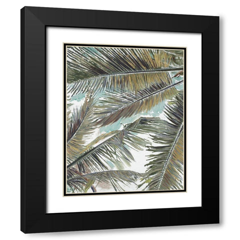 Palms in the Sky Black Modern Wood Framed Art Print with Double Matting by Pinto, Patricia