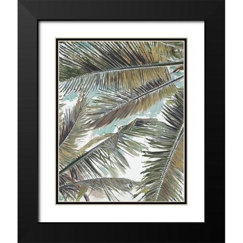 Palms in the Sky Black Modern Wood Framed Art Print with Double Matting by Pinto, Patricia