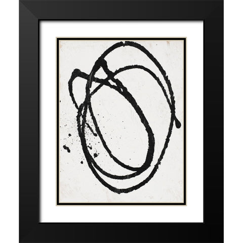 Going In Circles On White I Black Modern Wood Framed Art Print with Double Matting by Bryant, Susan