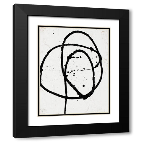 Going In Circles On White I Black Modern Wood Framed Art Print with Double Matting by Bryant, Susan