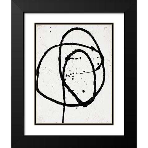 Going In Circles On White I Black Modern Wood Framed Art Print with Double Matting by Bryant, Susan