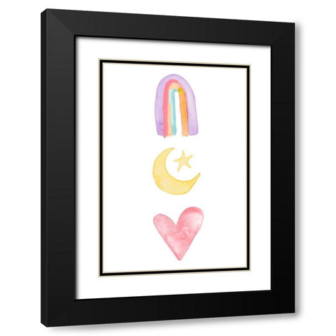 Rainbow Magic I Black Modern Wood Framed Art Print with Double Matting by James, Nola