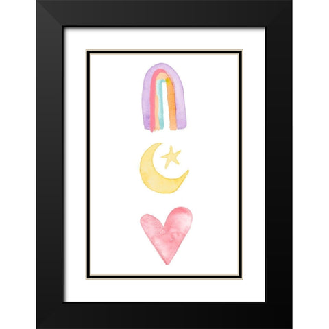 Rainbow Magic I Black Modern Wood Framed Art Print with Double Matting by James, Nola