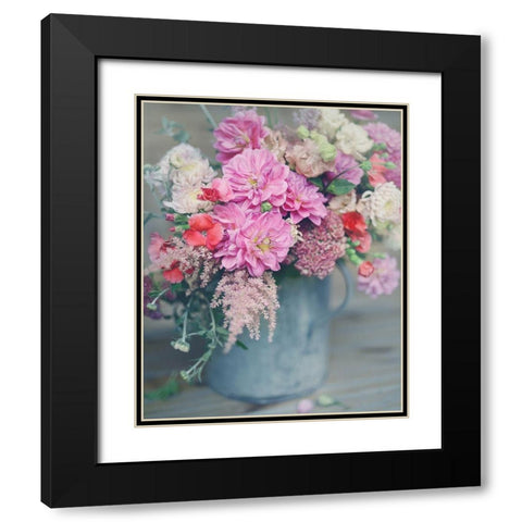 Spring Floral Arrangements Black Modern Wood Framed Art Print with Double Matting by Jane, Sarah