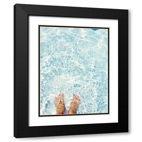 Relaxed Feet Black Modern Wood Framed Art Print with Double Matting by Jane, Sarah