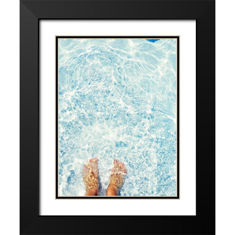 Relaxed Feet Black Modern Wood Framed Art Print with Double Matting by Jane, Sarah