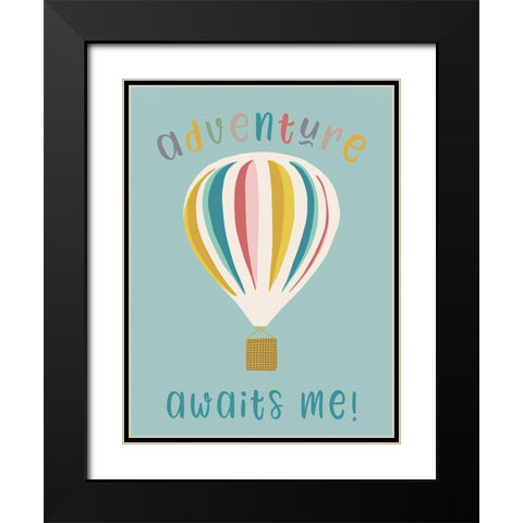 Adventure Awaits Me Black Modern Wood Framed Art Print with Double Matting by Bucheli, Jen