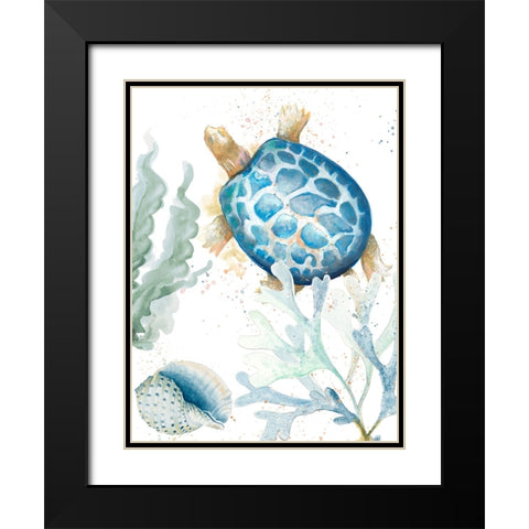 Tortuga Azul Ascend Black Modern Wood Framed Art Print with Double Matting by Pinto, Patricia