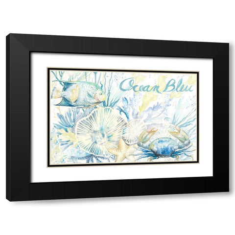 Ocean Bleu Seabed Black Modern Wood Framed Art Print with Double Matting by Pinto, Patricia