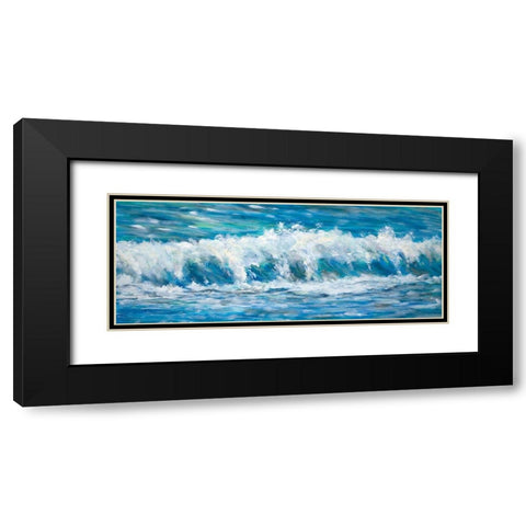 Big Ocean Waves Black Modern Wood Framed Art Print with Double Matting by DeRice, Julie