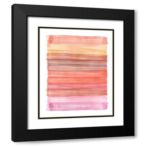 Painted Sky Abstract Black Modern Wood Framed Art Print with Double Matting by Meneely, Dan