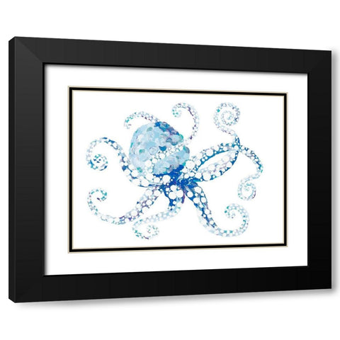 Azul Dotted Octopus I Black Modern Wood Framed Art Print with Double Matting by Ritter, Gina