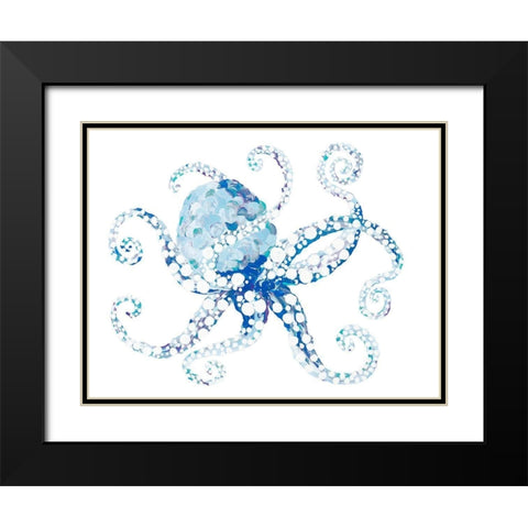Azul Dotted Octopus I Black Modern Wood Framed Art Print with Double Matting by Ritter, Gina