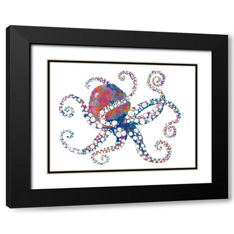 Dotted Octopus I Black Modern Wood Framed Art Print with Double Matting by Ritter, Gina