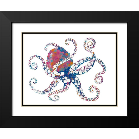Dotted Octopus I Black Modern Wood Framed Art Print with Double Matting by Ritter, Gina