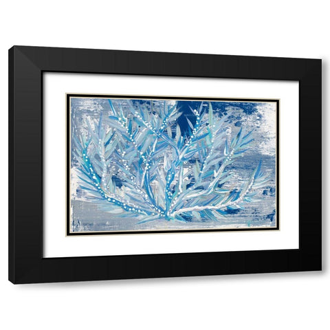 Azul Dotted Coral Horizontal Black Modern Wood Framed Art Print with Double Matting by Ritter, Gina