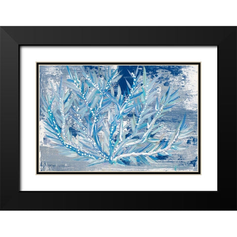Azul Dotted Coral Horizontal Black Modern Wood Framed Art Print with Double Matting by Ritter, Gina