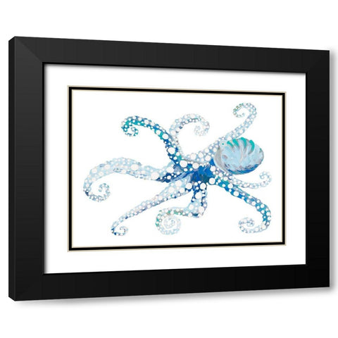 Azul Dotted Octopus II Black Modern Wood Framed Art Print with Double Matting by Ritter, Gina