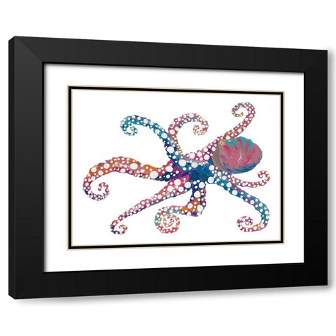 Dotted Octopus II Black Modern Wood Framed Art Print with Double Matting by Ritter, Gina
