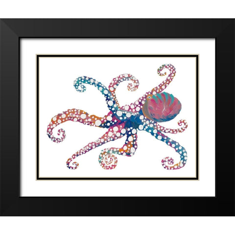 Dotted Octopus II Black Modern Wood Framed Art Print with Double Matting by Ritter, Gina