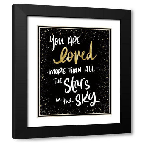 More Than All The Stars Black Modern Wood Framed Art Print with Double Matting by Medley, Elizabeth