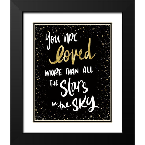 More Than All The Stars Black Modern Wood Framed Art Print with Double Matting by Medley, Elizabeth