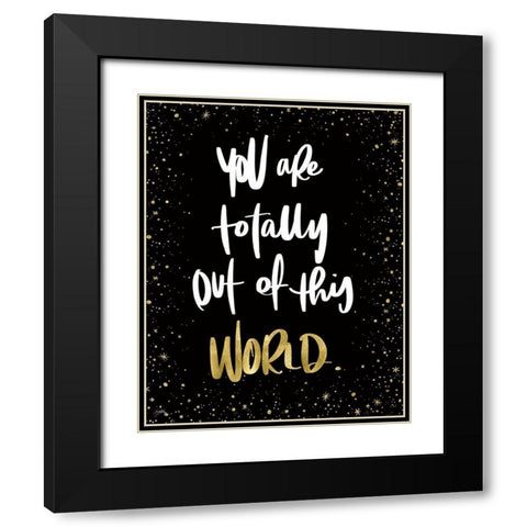 Out Of This World Black Modern Wood Framed Art Print with Double Matting by Medley, Elizabeth