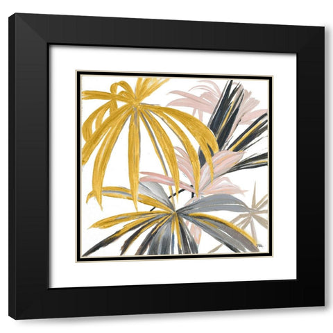 Palmichas Design Black Modern Wood Framed Art Print with Double Matting by Pinto, Patricia