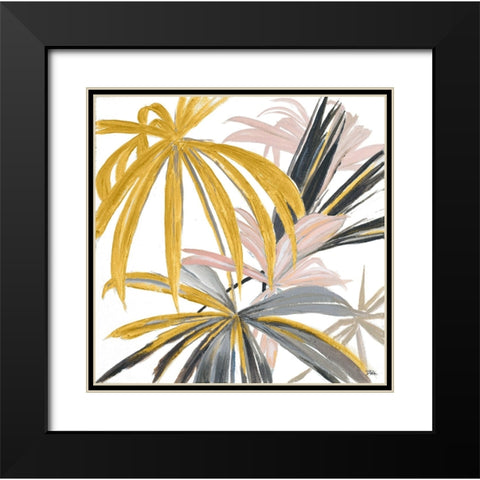 Palmichas Design Black Modern Wood Framed Art Print with Double Matting by Pinto, Patricia