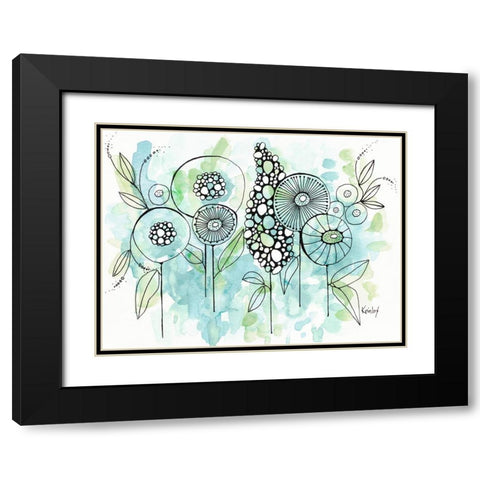 Colors of the Meadow Black Modern Wood Framed Art Print with Double Matting by Krinlox