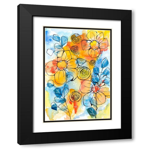 Warm and Cool Summer Black Modern Wood Framed Art Print with Double Matting by Krinlox
