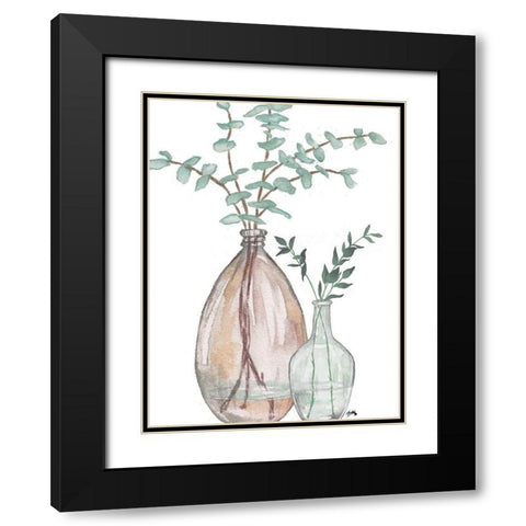 Serenity Accents III Black Modern Wood Framed Art Print with Double Matting by Medley, Elizabeth