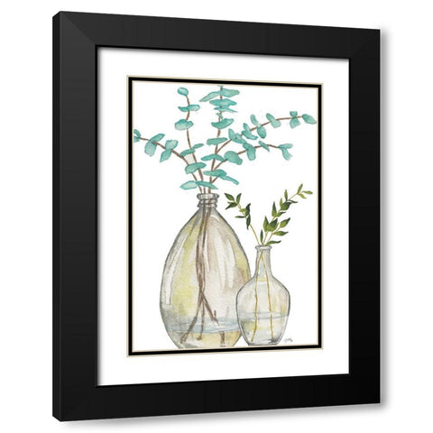 Serenity Accents II Black Modern Wood Framed Art Print with Double Matting by Medley, Elizabeth