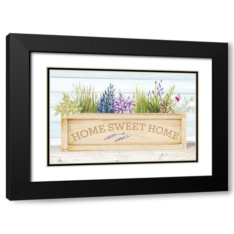 Lavender and Wood Planter Home Black Modern Wood Framed Art Print with Double Matting by Gaynor, Janice
