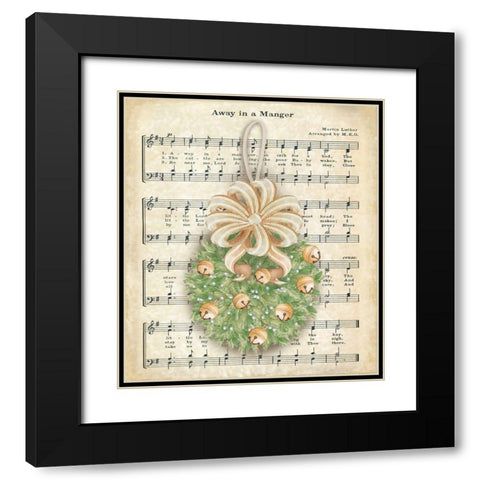 Christmas Carol Holly I Black Modern Wood Framed Art Print with Double Matting by Metz, Andi